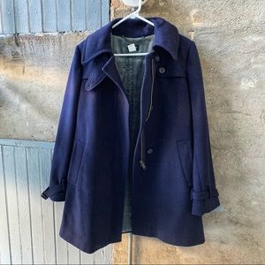 JCREW Women’s Navy Blue Wool Jacket, Size 10